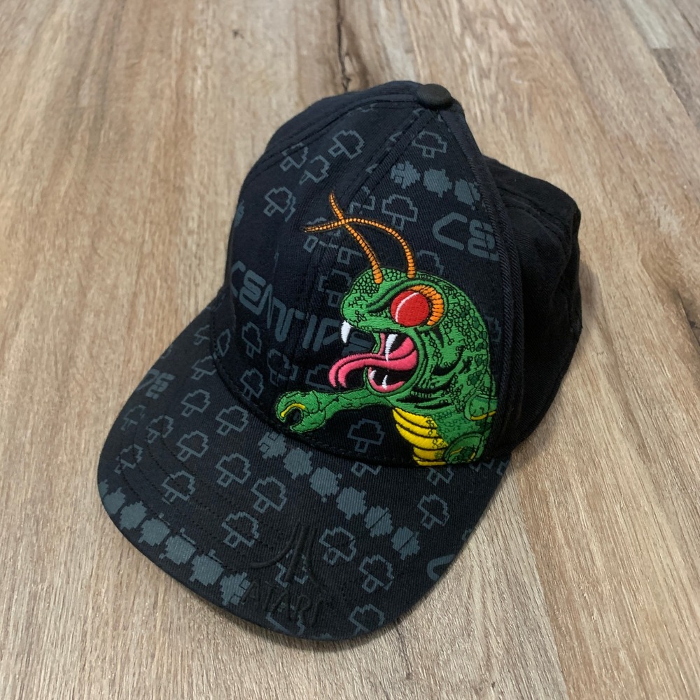 Bioworld Atari embroidered Centipede Flex cap hat in black